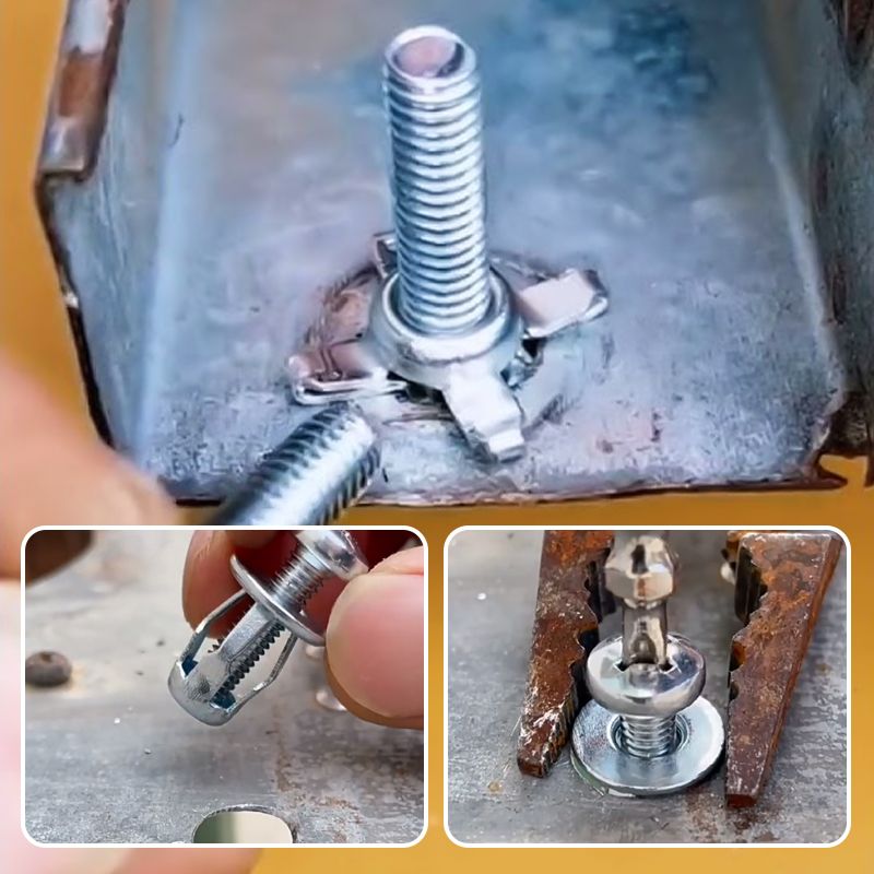 ❄️Sommer-Sonderangebot: 50 % Rabatt!🔩Metall-Hohlwanddübel für Gipskartonplatten – Stabile Spreizdübel für Regalbretter, Haken, Lampen und Wandmontage