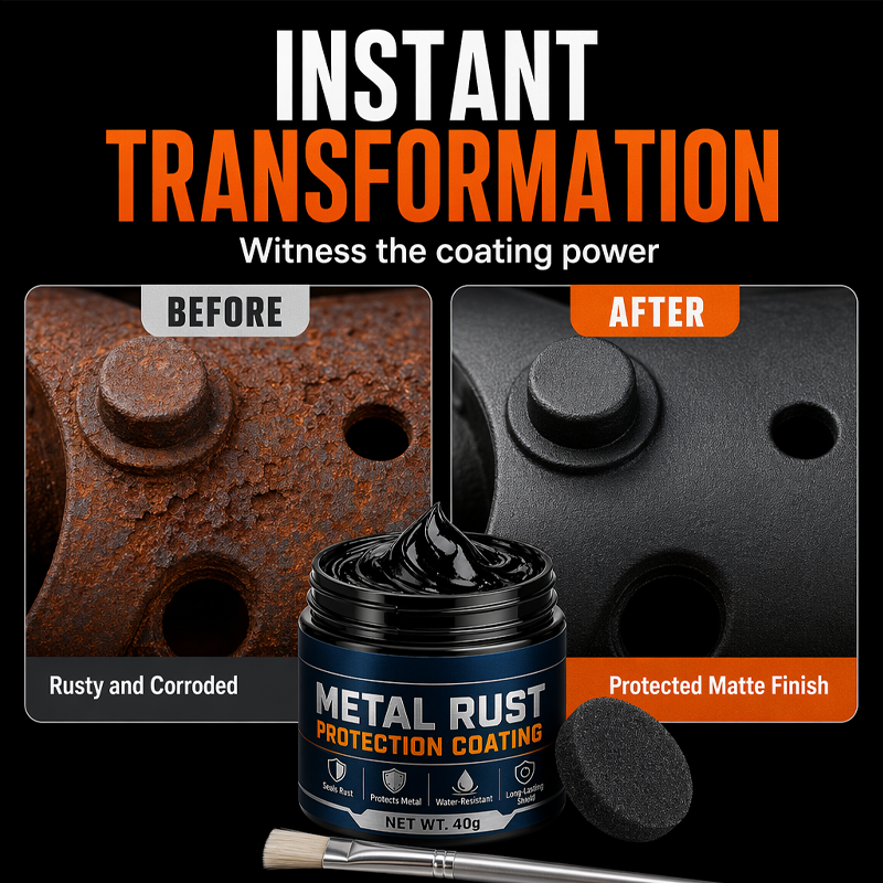 Schwarze Reparaturpaste zum Rostschutz für Metall