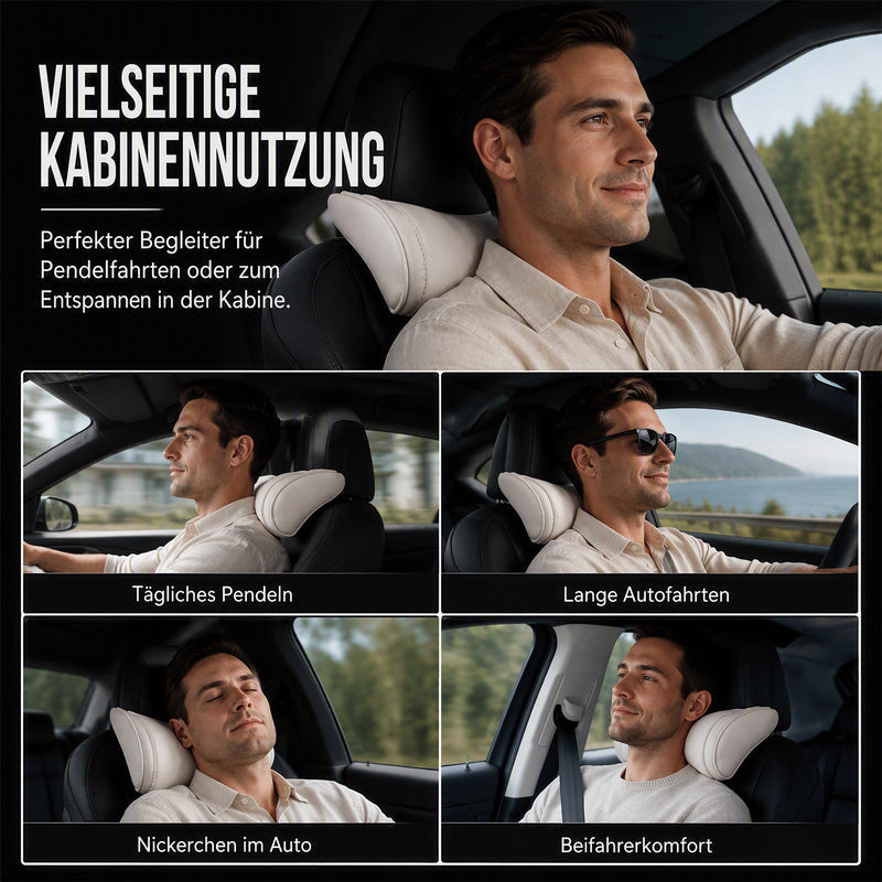 Ergonomisches Auto-Kopfstützenkissen aus Memory-Schaum