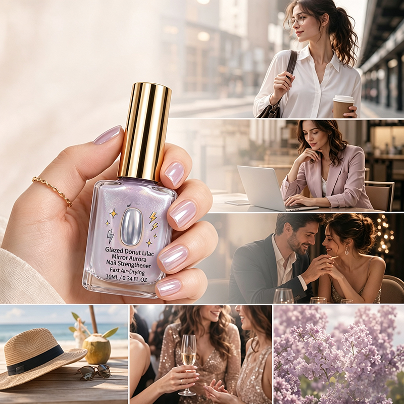 🔥🎁 1+1 GRATIS!!🥳💞 50K+ VERKAUFT! ⚡💅Lila Glanz-Spiegel-Nagelhärter