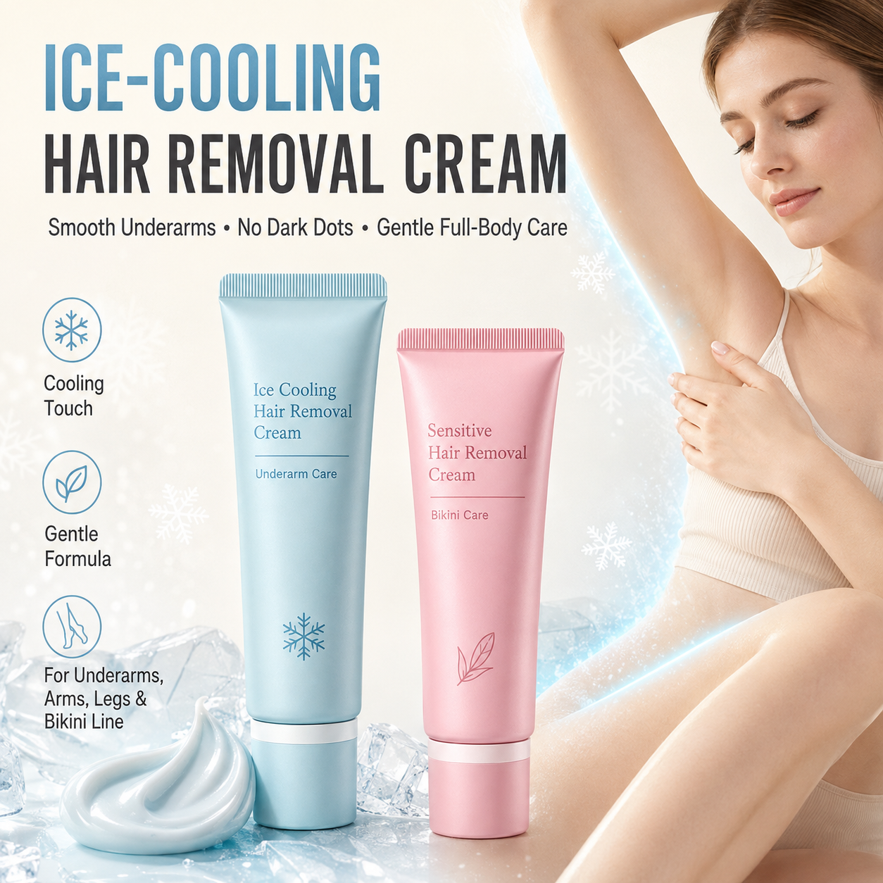 🥳TOP-PRODUKT 2026🥳 Enthaarungscreme – Angereichert mit Rosen- und Lavendelöl, Niacinamid für strahlende Haut – Hemmt das Nachwachsen, für langanhaltend glatte Haare! 💖💨