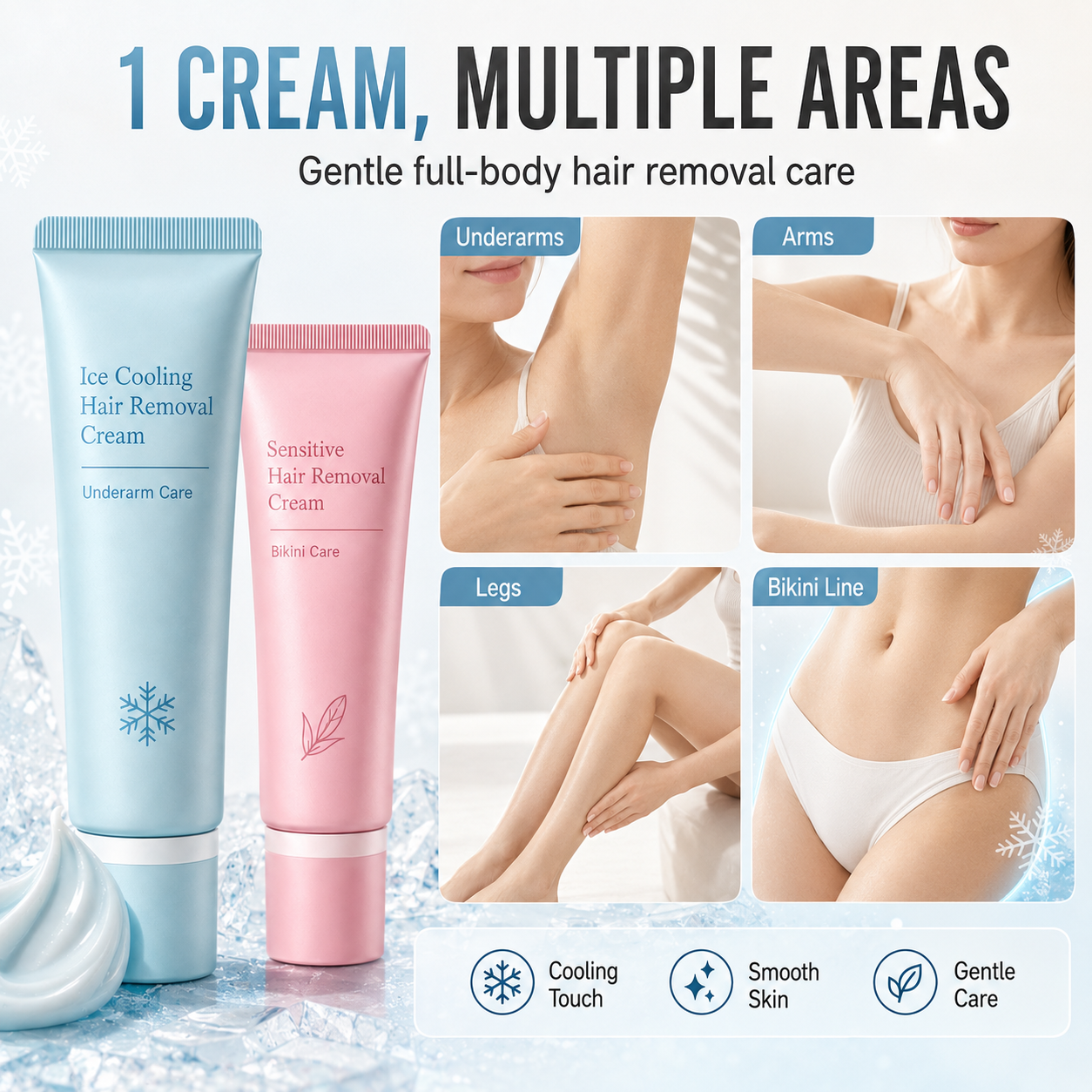 🥳TOP-PRODUKT 2026🥳 Enthaarungscreme – Angereichert mit Rosen- und Lavendelöl, Niacinamid für strahlende Haut – Hemmt das Nachwachsen, für langanhaltend glatte Haare! 💖💨