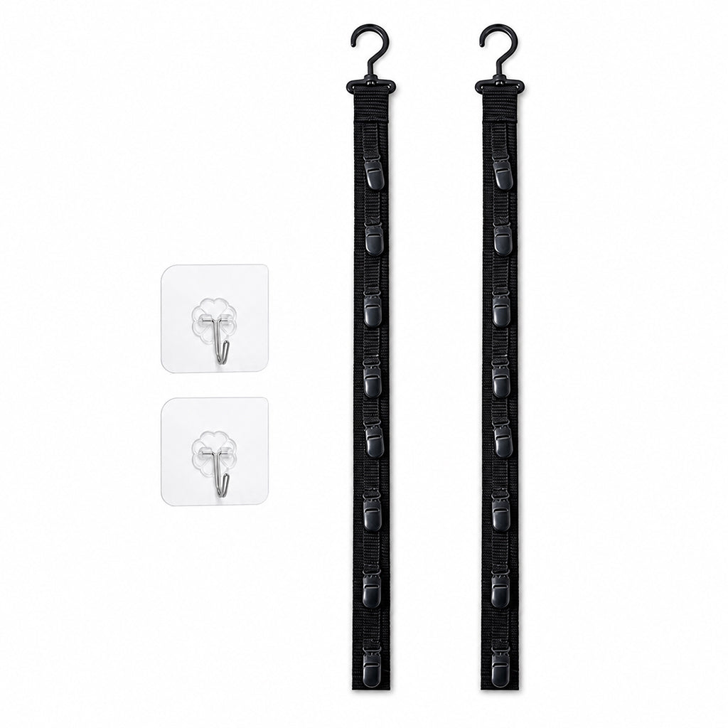 Wandmontierter Hutorganizer mit 8 Clips