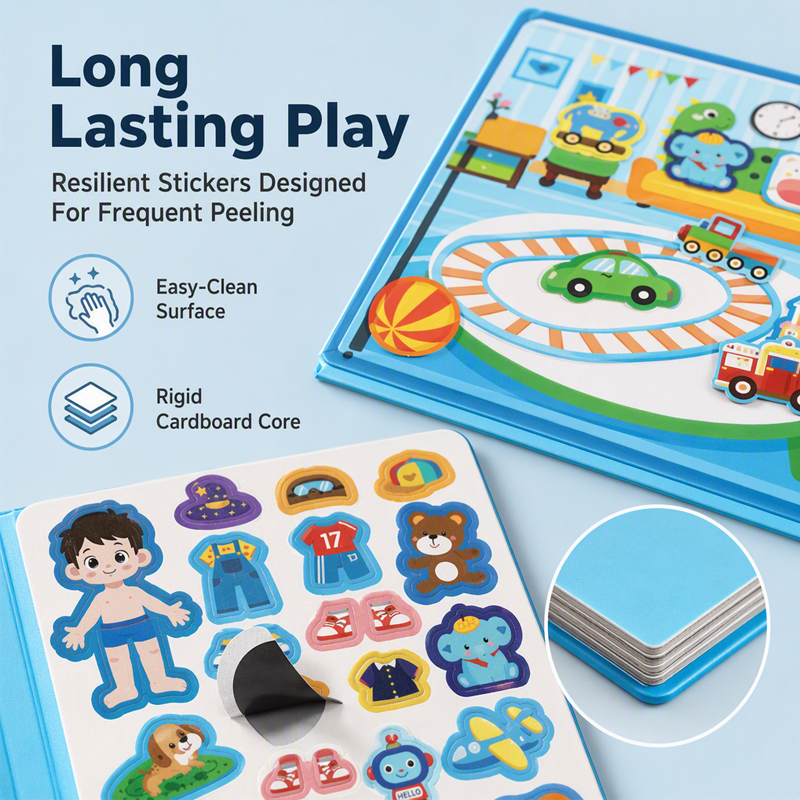 Magnetisches Quiet-Book für Kinder mit Faltpuzzle – Frühförderungsspielzeug für Jungen und Mädchen