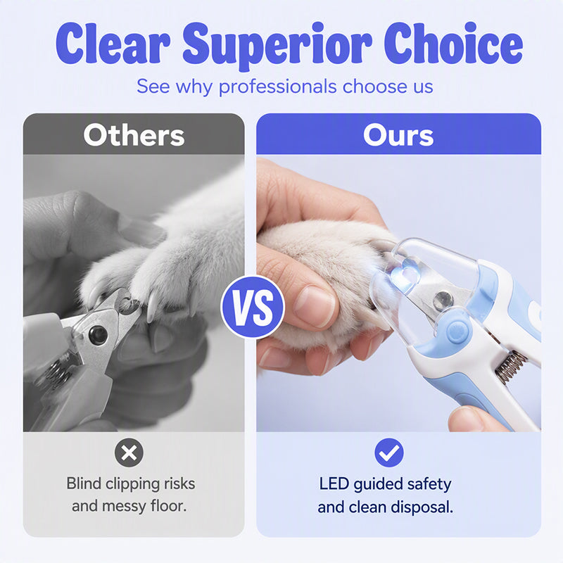 🐾Sicherer elektrischer Nagelclipper für Hunde & Katzen – mit LED-Sicherheitslicht & intelligenter Sensor-Technologie