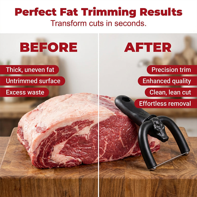 🍖 Perfekt für den Grillabend: Handlicher Fetttrimmer – magere Steaks im Handumdrehen