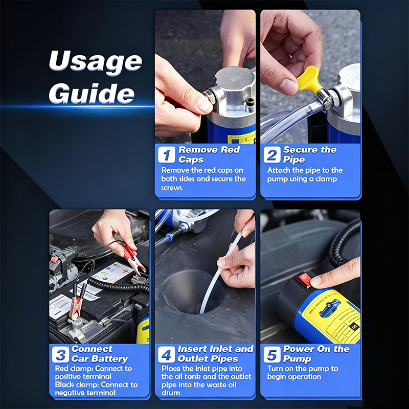 ✨50% Rabatt✨ 🔧 Tragbare 12V-Ölablasspumpe – Kupfermotor, inkl. Schläuche & Box – Ideal für Motor- & Getriebeölwechsel 🚗