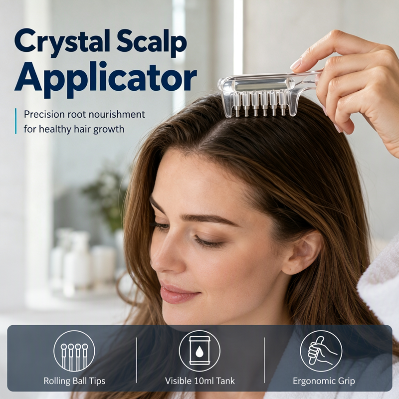 Transparenter Haaröl-Applikatorkamm