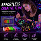 ✨ Glow-Tattoo-Stifte – UV-Neonfarben für Party & Festival, wasserfest & leicht abwaschbar
