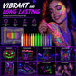 ✨ Glow-Tattoo-Stifte – UV-Neonfarben für Party & Festival, wasserfest & leicht abwaschbar