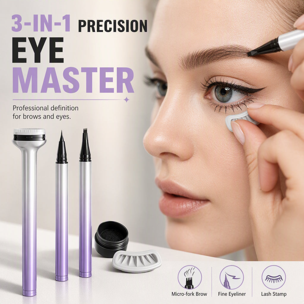 3-in-1 Eyeliner-, Augenbrauen- und Wimpernstift