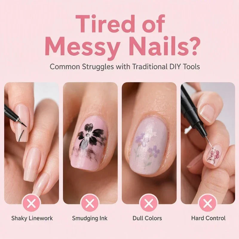 💅 12 Doppelspitze-Nail-Art-Stifte = 24 Farben – Nageldesign-Stift-Set für präzise Linien, Punkte & Muster 🎨✨