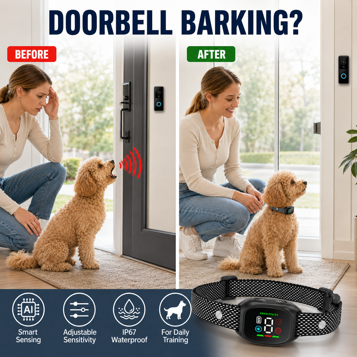 🥳2026 HEISSE VERKAUFSANGEBOTE🥳💞50.000 VERKAUFT! 🛡️🐾 50% RABATT! Anti-Bell-Halsband – Intelligente Anti-Fehlauslösung filtert andere Beller heraus. IP67 wasserdicht & USB aufladbar – sorgenfreies Training überall! 💦✅