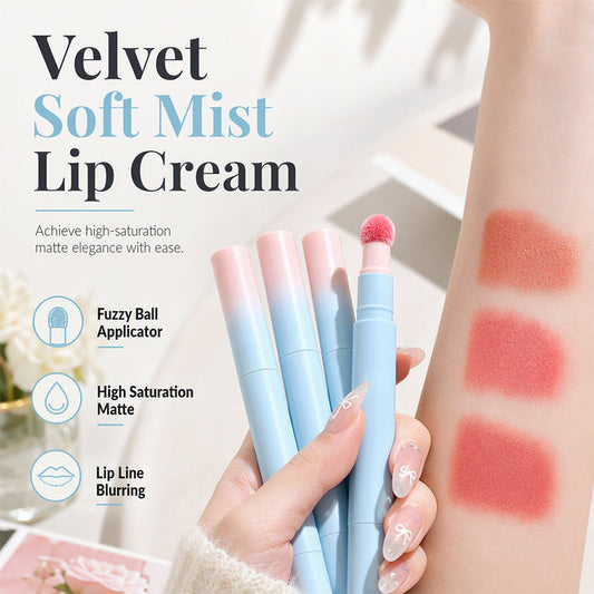 👄Lippenstift mit sanftem, mattem Finish und Schwämmchenapplikatoraa💑