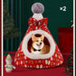 🎄 Halbgeschlossene Weihnachts-Höhle für Hunde & Katzen – Kuscheliges Winterbett mit weichem Plüsch, warm & schützend – perfektes Weihnachtsgeschenk für Haustiere