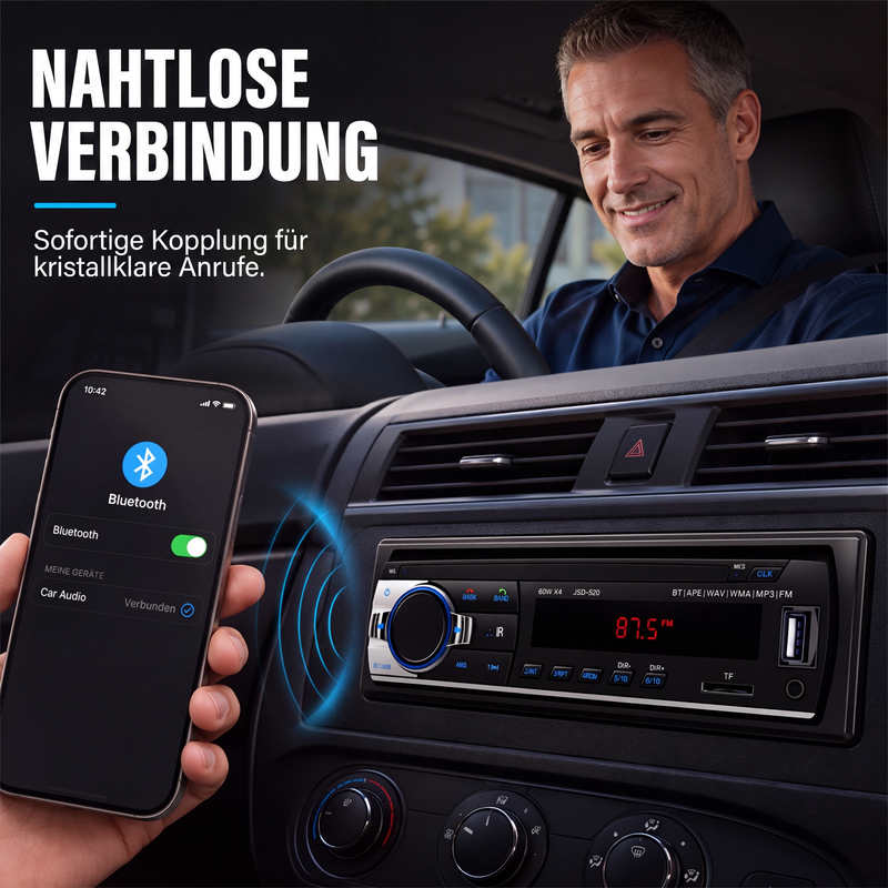 🚗50% RABATT!🎵Bluetooth-Autoradio – Kabelloses Streaming, Freisprechfunktion & einfache Installation – Verwandelt Ihr altes Autoradio in ein modernes System ✨