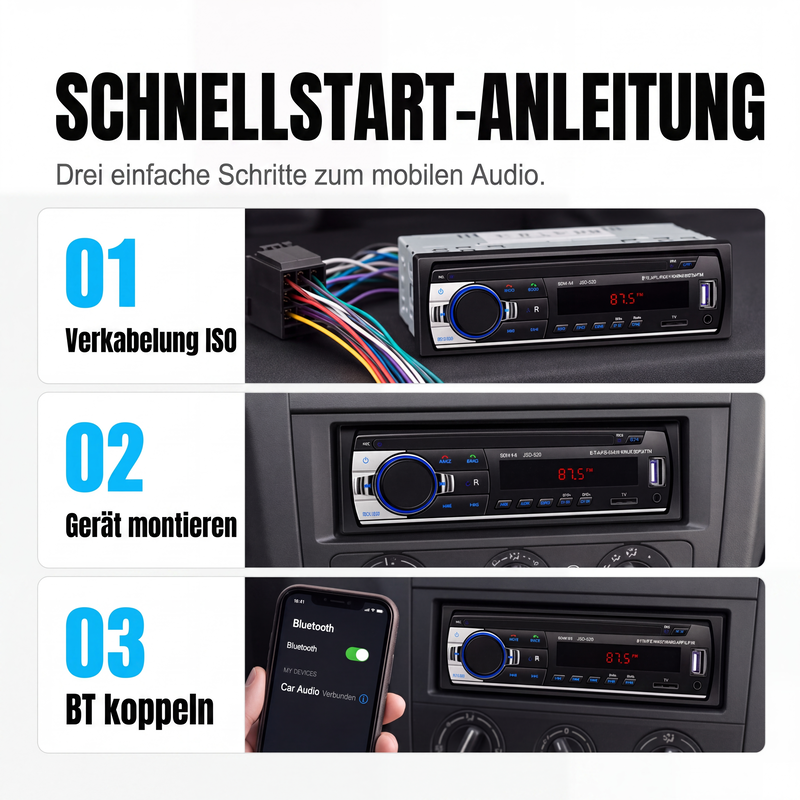 🚗50% RABATT!🎵Bluetooth-Autoradio – Kabelloses Streaming, Freisprechfunktion & einfache Installation – Verwandelt Ihr altes Autoradio in ein modernes System ✨
