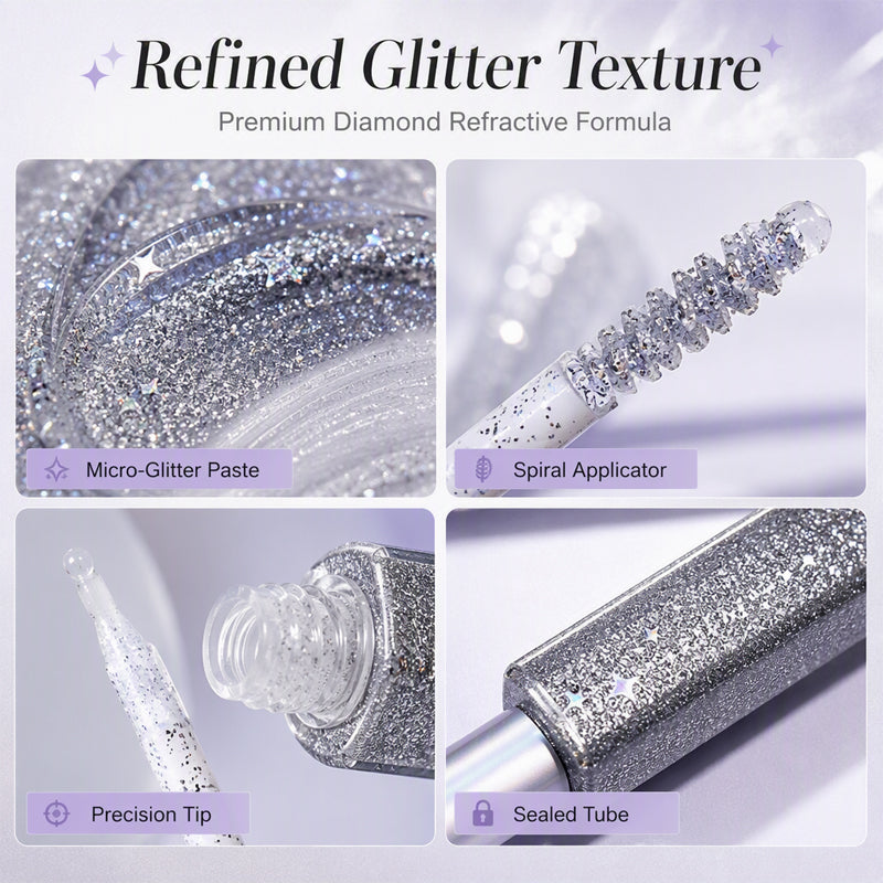 💎 Wasserdichte Volumen-Glitzerfarb-Mascara