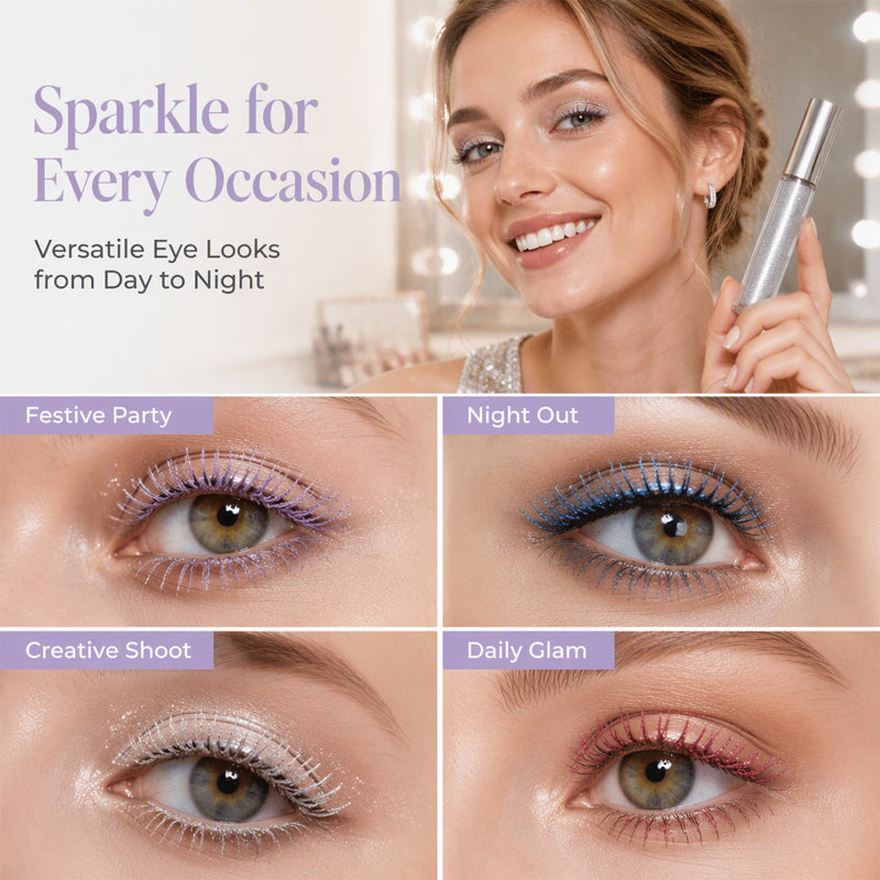 💎 Wasserdichte Volumen-Glitzerfarb-Mascara