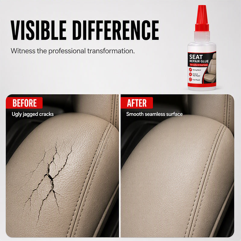 🚗JETZT 50 % RABATT! Schnell trocknender Reparaturkleber für Autositze aus Leder – Vinyl- und Lederkleber mit Präzisionsdüse, dauerhafter Reparaturkleber für Autositze, Sofas und Ledermöbel