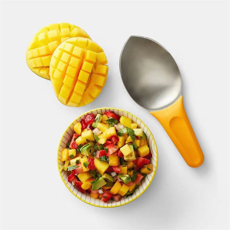 🍈 Obst schälen & auslösen leicht gemacht! – 2-in-1 Fruchtfleisch-Messer & Löffel – sauber, schnell & vielseitig – für Kiwi, Avocado, Melone & Co. ✨