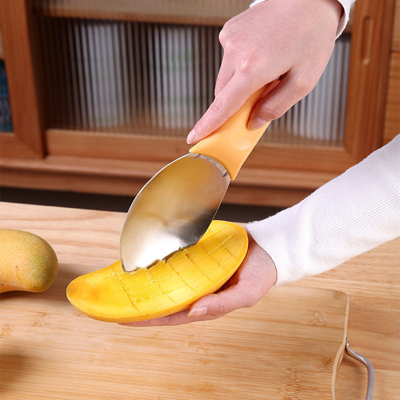 🍈 Obst schälen & auslösen leicht gemacht! – 2-in-1 Fruchtfleisch-Messer & Löffel – sauber, schnell & vielseitig – für Kiwi, Avocado, Melone & Co. ✨