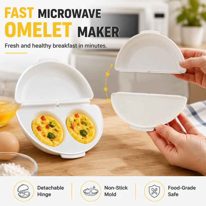 🔥🎁 2+1 GRATIS!!🥳💞 50K+ VERKAUFT! ⚡🍳 2-in-1 Mikrowellen-Omelett- und Eierkocher