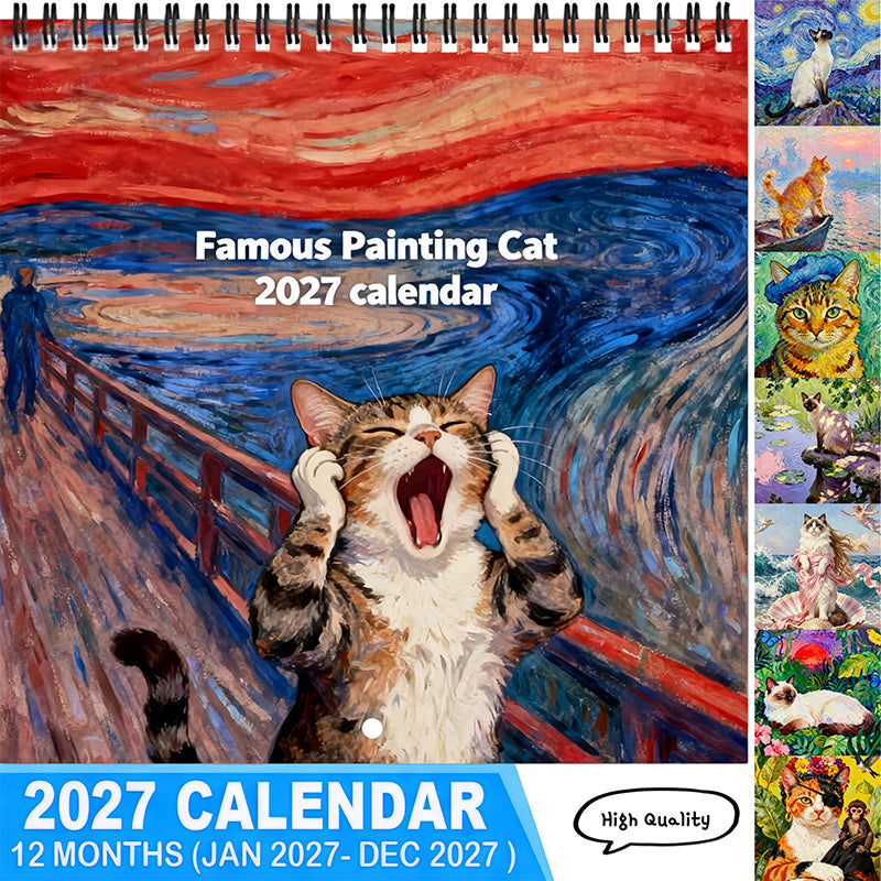 🐱 Stärkster Rabatt! 🗓️ Katzen-Meme-Kalender 2027 – Täglicher Humor & Wanddeko ✨