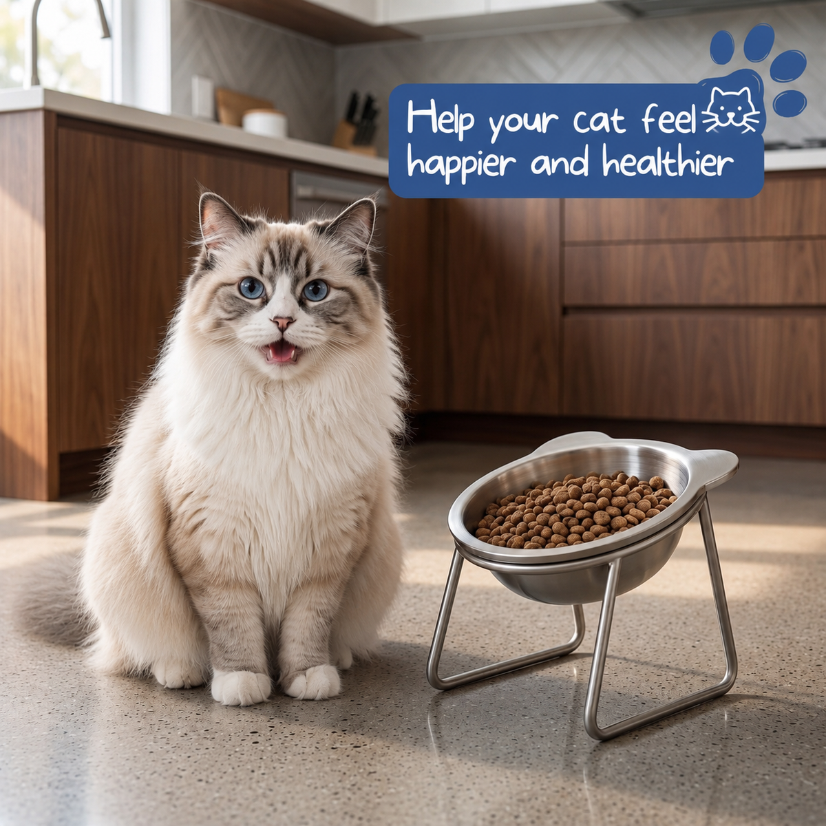 🥣50% Sonderangebot🐾 Gesunde Ernährung beginnt mit der richtigen Haltung! – Der erhöhte 15°-Schrägnapf – beugt Verschlucken vor & schont Nacken und Gelenke – für Hunde & Katzen jeden Alters✨