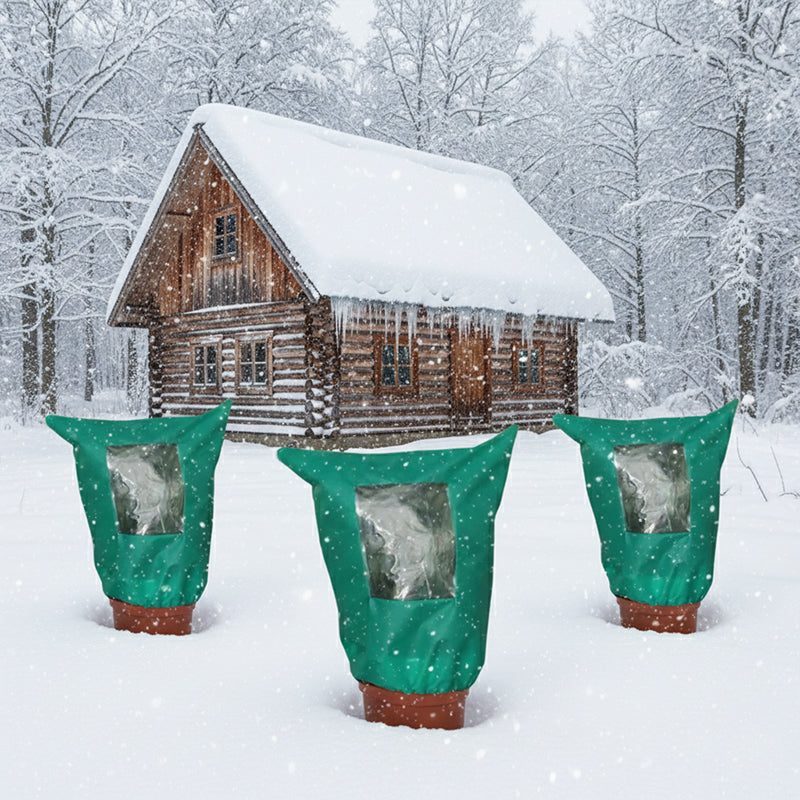 🌿 Deine Pflanzen sicher durch den Winter! – Frostschutz-Haube mit Reißverschluss & Kordelzug – einfaches Anbringen, perfekter Schutz vor Kälte & Wind🌱