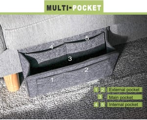 🛏️ JETZT 50 % RABATT! Hängende Aufbewahrungstasche für das Bett – Mehrfächer Bett-Organizer aus Filz, ideal für Etagenbetten im Wohnheim, für Tablet, Bücher, Handy und Schreibwaren ✨
