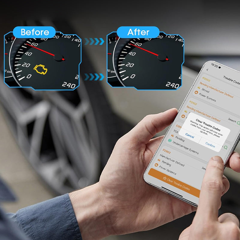 ⏰ Nur heute 50%! 🔥OBD2-Diagnosegerät Bluetooth – liest Fehlercodes, löscht Motorleuchten & zeigt Echtzeitdaten – für alle Autos ab 2001🔥