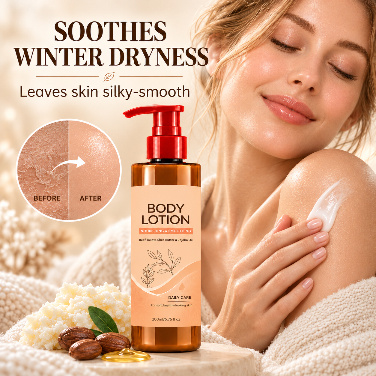 🔥 Unschlagbares Angebot! Tägliche feuchtigkeitsspendende Körperlotion – leicht, schnell einziehend, für alle Hauttypen. 🧴💧