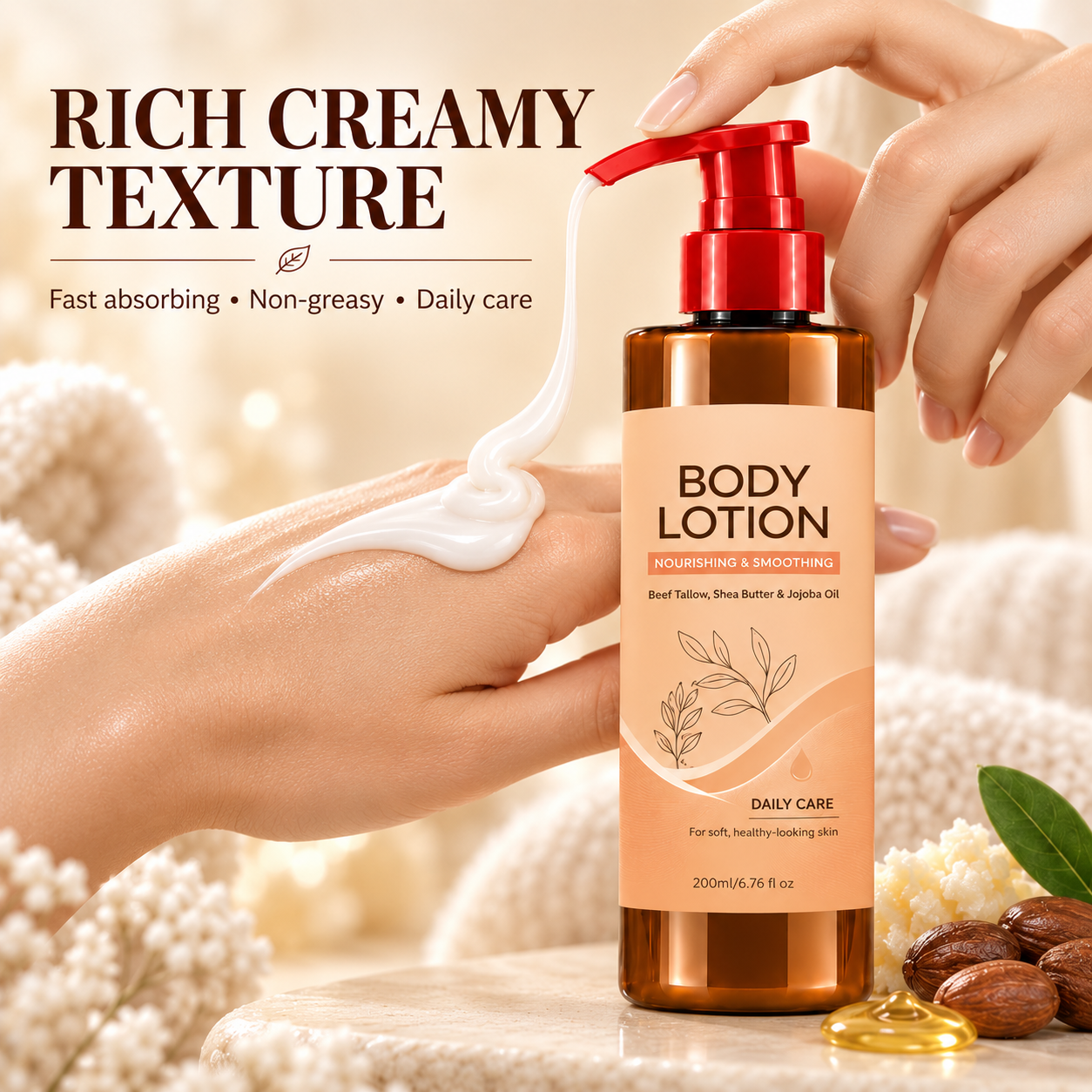🔥 Unschlagbares Angebot! Tägliche feuchtigkeitsspendende Körperlotion – leicht, schnell einziehend, für alle Hauttypen. 🧴💧