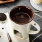 🥳2026 HEISSER DEAL🥳💞50K+ VERKAUFT! 🍫🕯️ 50% RABATT! Keramik Schoko-Fonduetasse – Teelicht-Warmhaltung, inkl. Fonduegabel. Perfekt für Dates & Weihnachten! 🎄💚