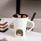 🥳2026 HEISSER DEAL🥳💞50K+ VERKAUFT! 🍫🕯️ 50% RABATT! Keramik Schoko-Fonduetasse – Teelicht-Warmhaltung, inkl. Fonduegabel. Perfekt für Dates & Weihnachten! 🎄💚