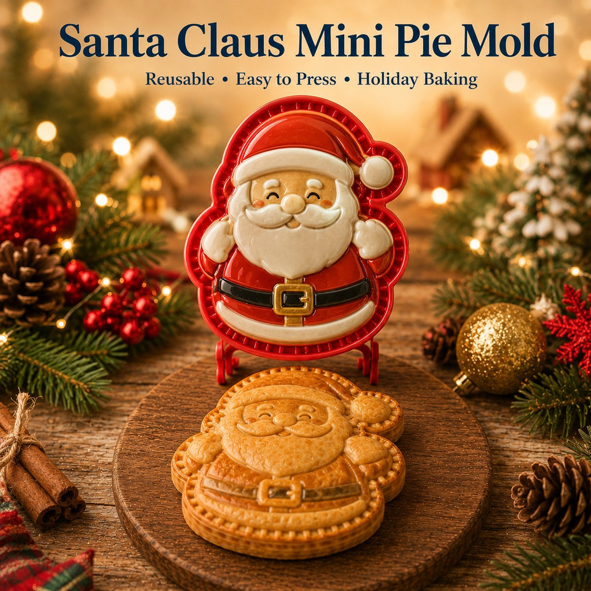 🔥🎁 🥳🎄 Weihnachtliches geprägtes Mini‑Kuchenförmchen‑Set | 8 festliche Motive für die Weihnachtsbäckerei