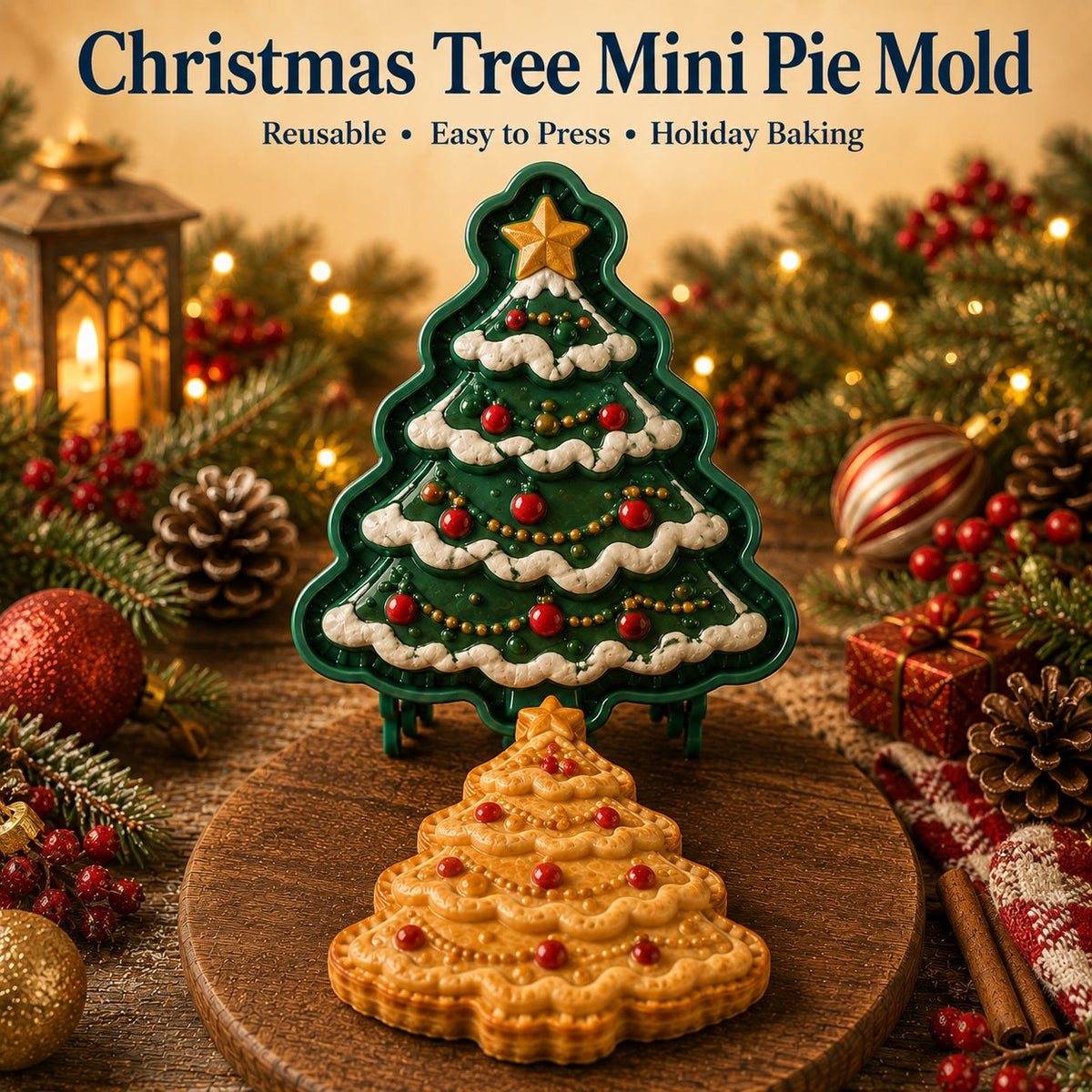 🔥🎁 🥳🎄 Weihnachtliches geprägtes Mini‑Kuchenförmchen‑Set | 8 festliche Motive für die Weihnachtsbäckerei