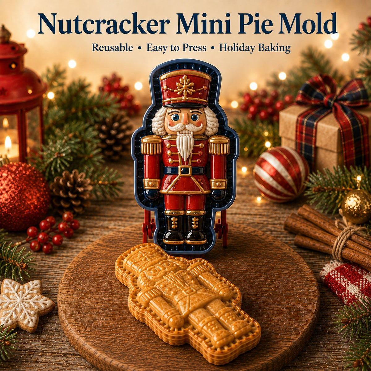🔥🎁 🥳🎄 Weihnachtliches geprägtes Mini‑Kuchenförmchen‑Set | 8 festliche Motive für die Weihnachtsbäckerei