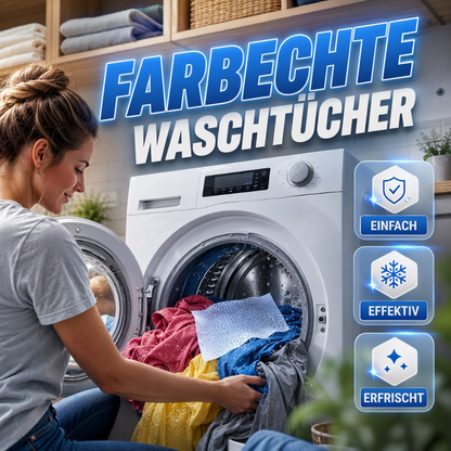 👕 Bunte Wäsche, keine Angst vor Verfärbung! – Farbauffangtücher für die Mischwäsche – fangen lose Farbe auf & schützen deine Lieblingskleidun