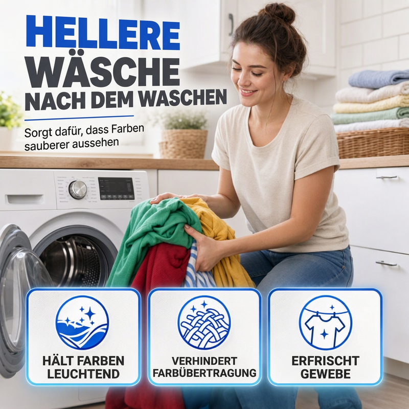 👕 Bunte Wäsche, keine Angst vor Verfärbung! – Farbauffangtücher für die Mischwäsche – fangen lose Farbe auf & schützen deine Lieblingskleidun