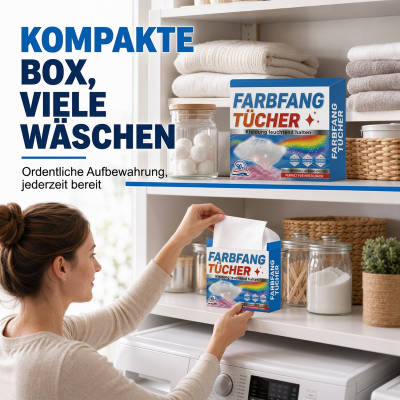 👕 Bunte Wäsche, keine Angst vor Verfärbung! – Farbauffangtücher für die Mischwäsche – fangen lose Farbe auf & schützen deine Lieblingskleidun