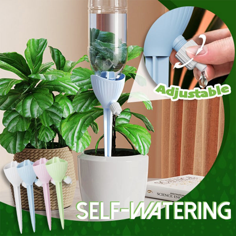 ✈️ Urlaub? Keine vertrockneten Pflanzen! – Verstellbarer Wasserspender für Pflanzen – regulierbarer Durchfluss, einfache Anwendung & langanhaltende Feuchtigkeit 💧🌿