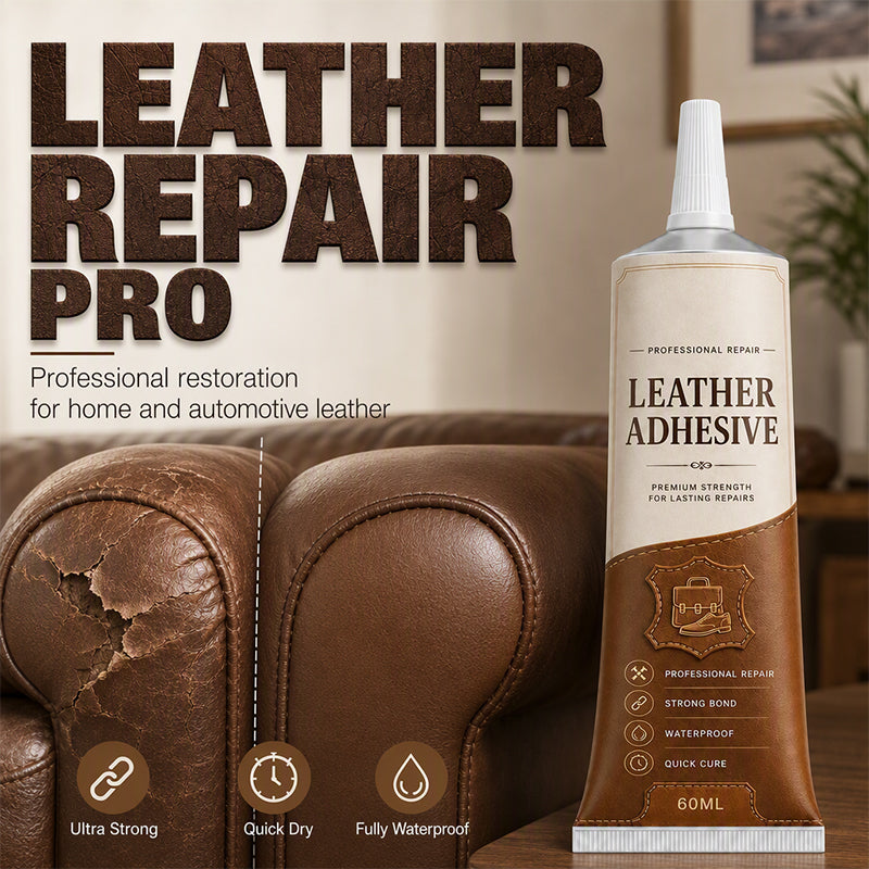🔥 50% RABATT JETZT! 🧴 Schnell trocknender wasserdichter Lederkleber – professionelle Lederreparatur, permanente Verbindung & wasserdicht – perfekt für Sofas, Autositze und Luxus-Taschen ✨