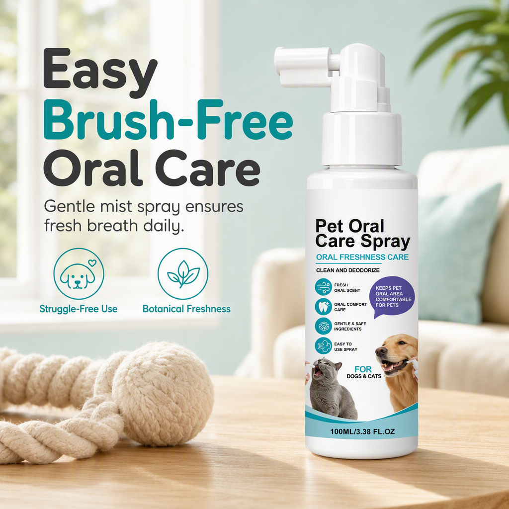 👅 Mundgeruch beim Liebling? – Zahnpflege-Spray für Hunde & Katzen – bekämpft Mundgeruch & Zahnbelag – ohne Bürsten, sanft & einfach aufsprühen 🐾✨