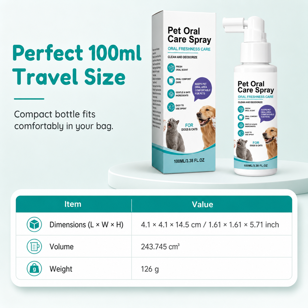 👅 Mundgeruch beim Liebling? – Zahnpflege-Spray für Hunde & Katzen – bekämpft Mundgeruch & Zahnbelag – ohne Bürsten, sanft & einfach aufsprühen 🐾✨