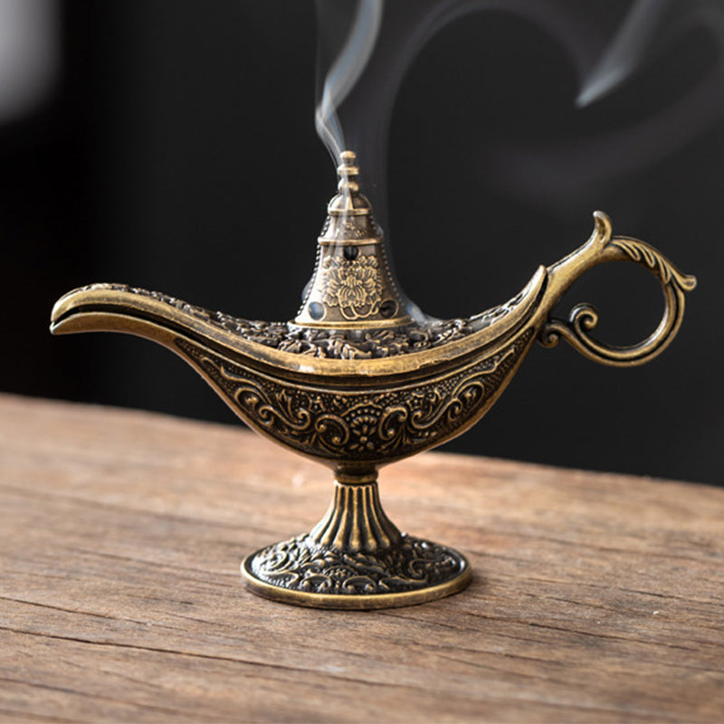 🔥 1+1 GRATIS!! 🪔 Retro Aladdin-Wunderlampe Räuchergefäß, Vintage Aroma Diffuser