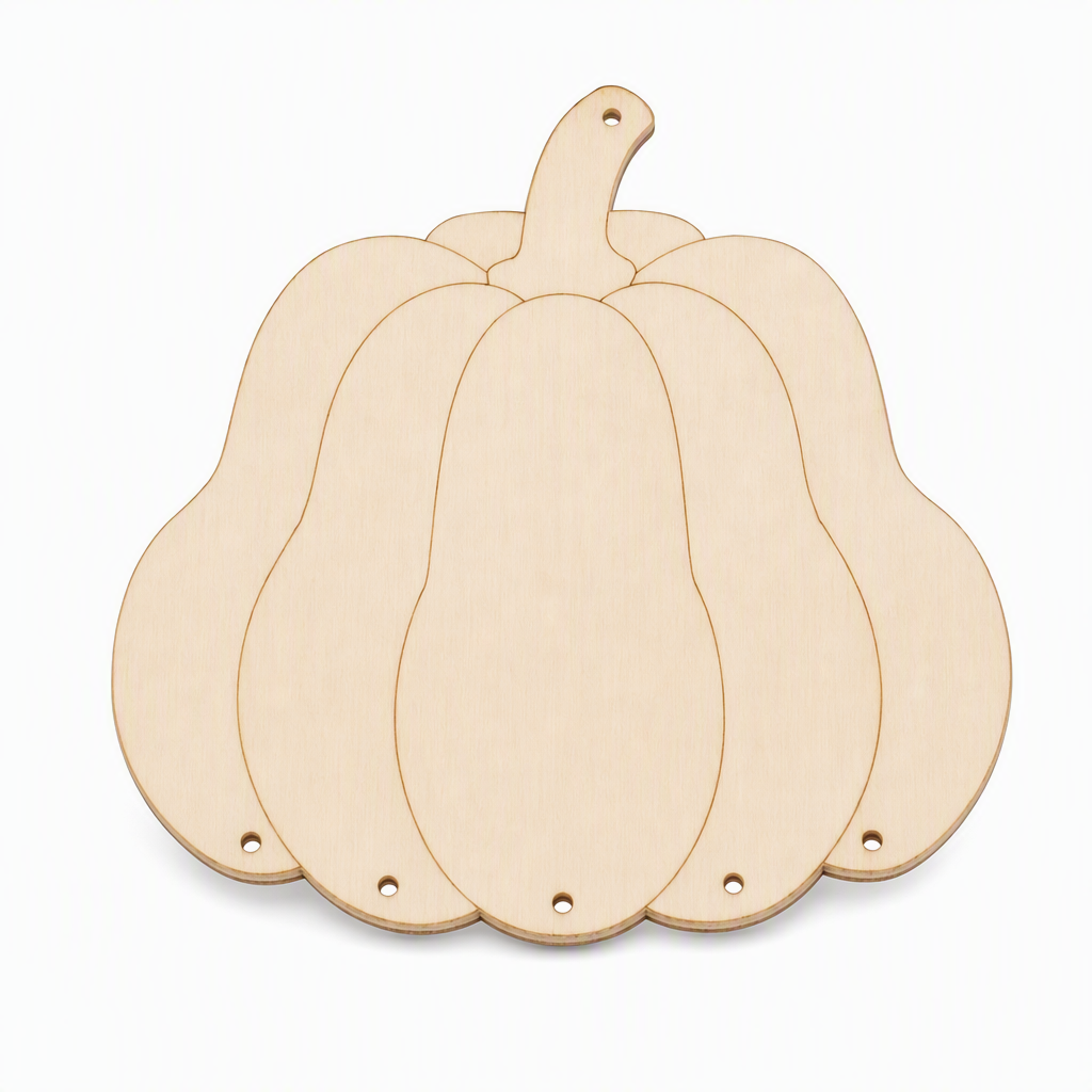 🎃 50% RABATT! 🪵 Holz-Kürbis-Bastelset – DIY-Windspiel für Halloween ✨