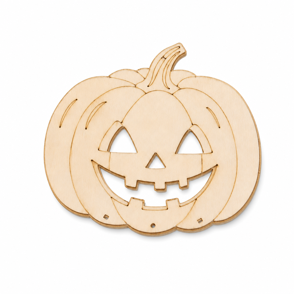 🎃 50% RABATT! 🪵 Holz-Kürbis-Bastelset – DIY-Windspiel für Halloween ✨
