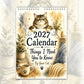 🐱🔥 50 % RABATT! 2027 A Cats Life Wandkalender – Monatliche niedliche Katzenfotos, großes Datumsraster, Feiertagsmarkierungen, dickes Papier, überall hängbare Wohn- und Bürodekoration ✨